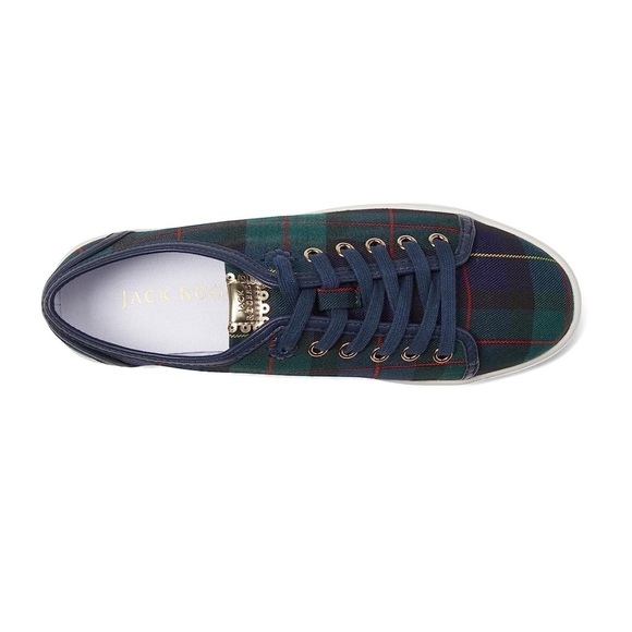 Jack Rogers Lia Sneaker in Midnight navy Plaid size 7 - Picture 2 of 7